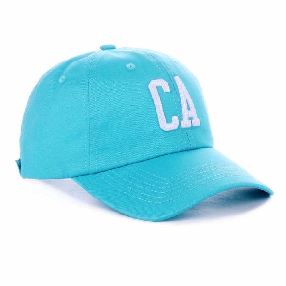 California Embroidered Cotton Baseball Cap - Mint - Picture 3 of 5
